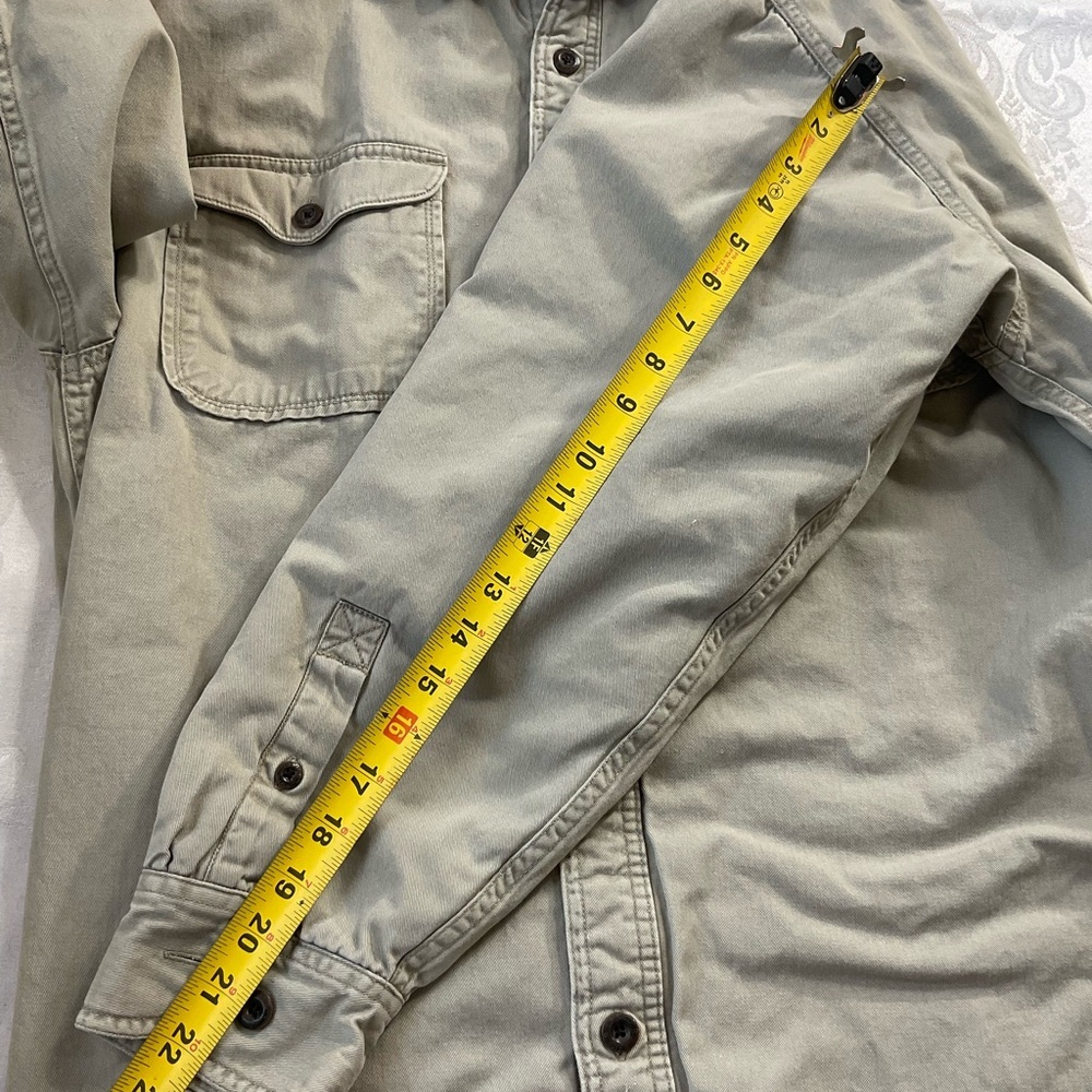 Levi’s Mens Size XL Khaki Fleece Sherpa Lined Button Down Shacket Vintage 2013 - Picture 10 of 15